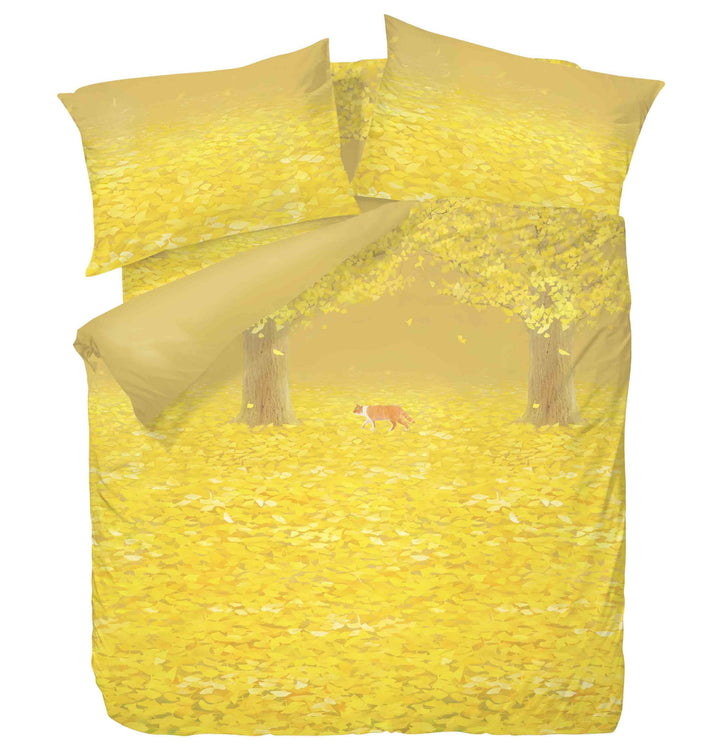 [ Active Fresh ] Wrinkle Clear Printed Pattern (062335) - Bedset - Ginkgo