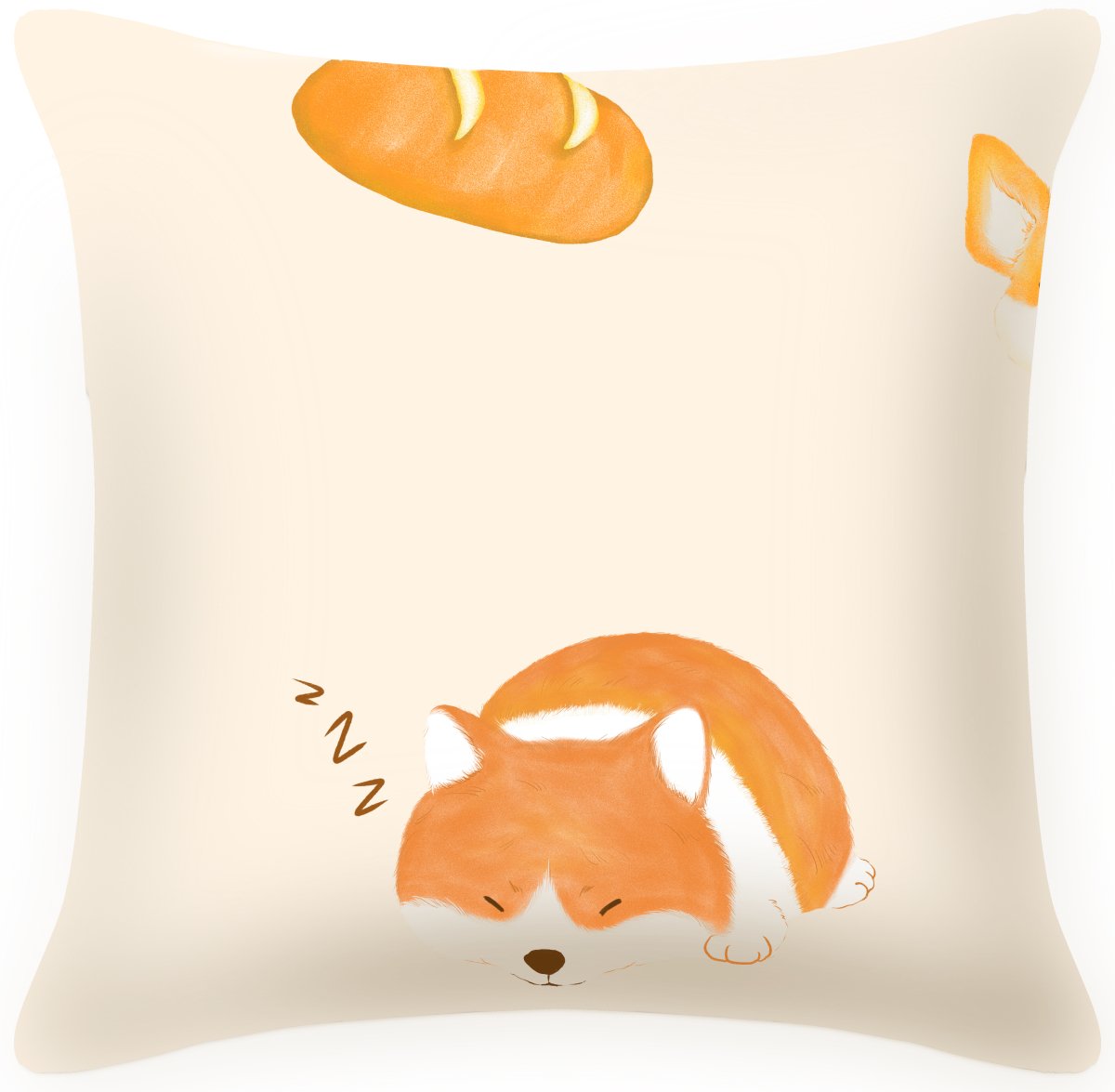 Corgi Bread Cushion (CCCU2411S) - Accessories - Natural Home