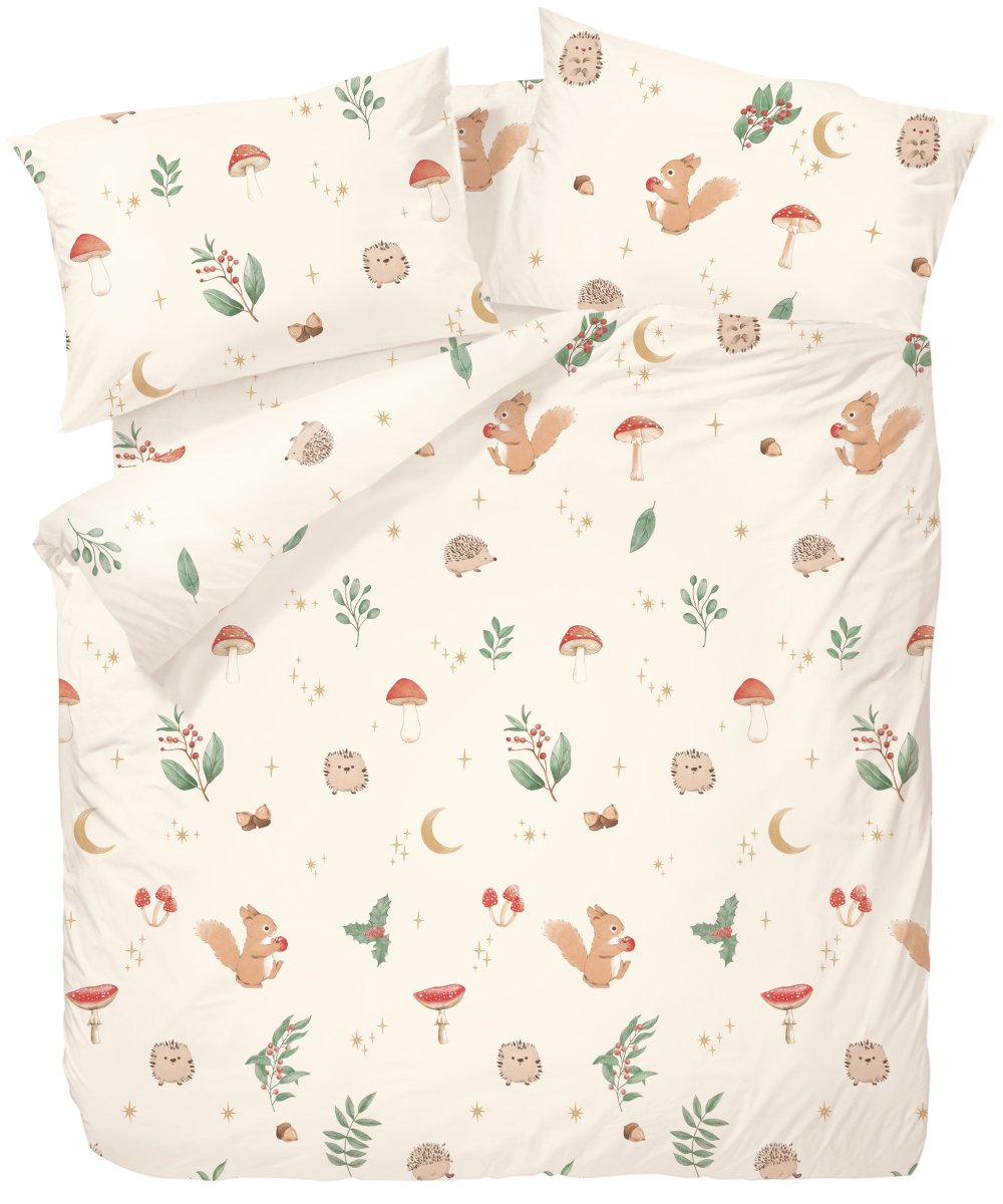 Frattini 100% Cotton Animal Pattern - Woodland Friends (012508) - Natural Home