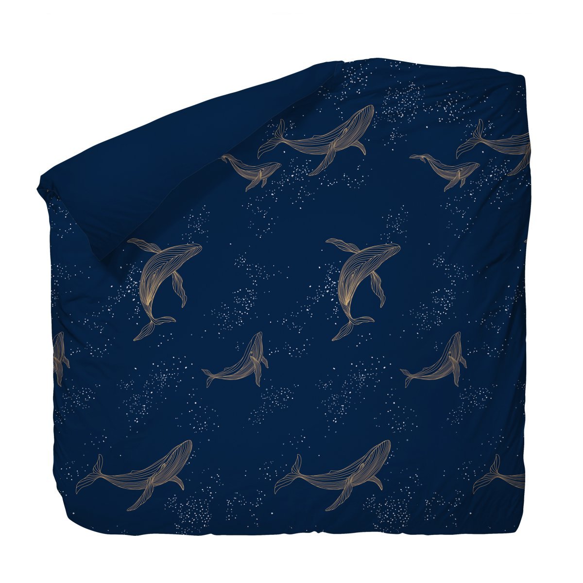 Pima Cotton Wrinkle Clear Anti - mite Bedding - Diving with Whales (232416) - Natural Home