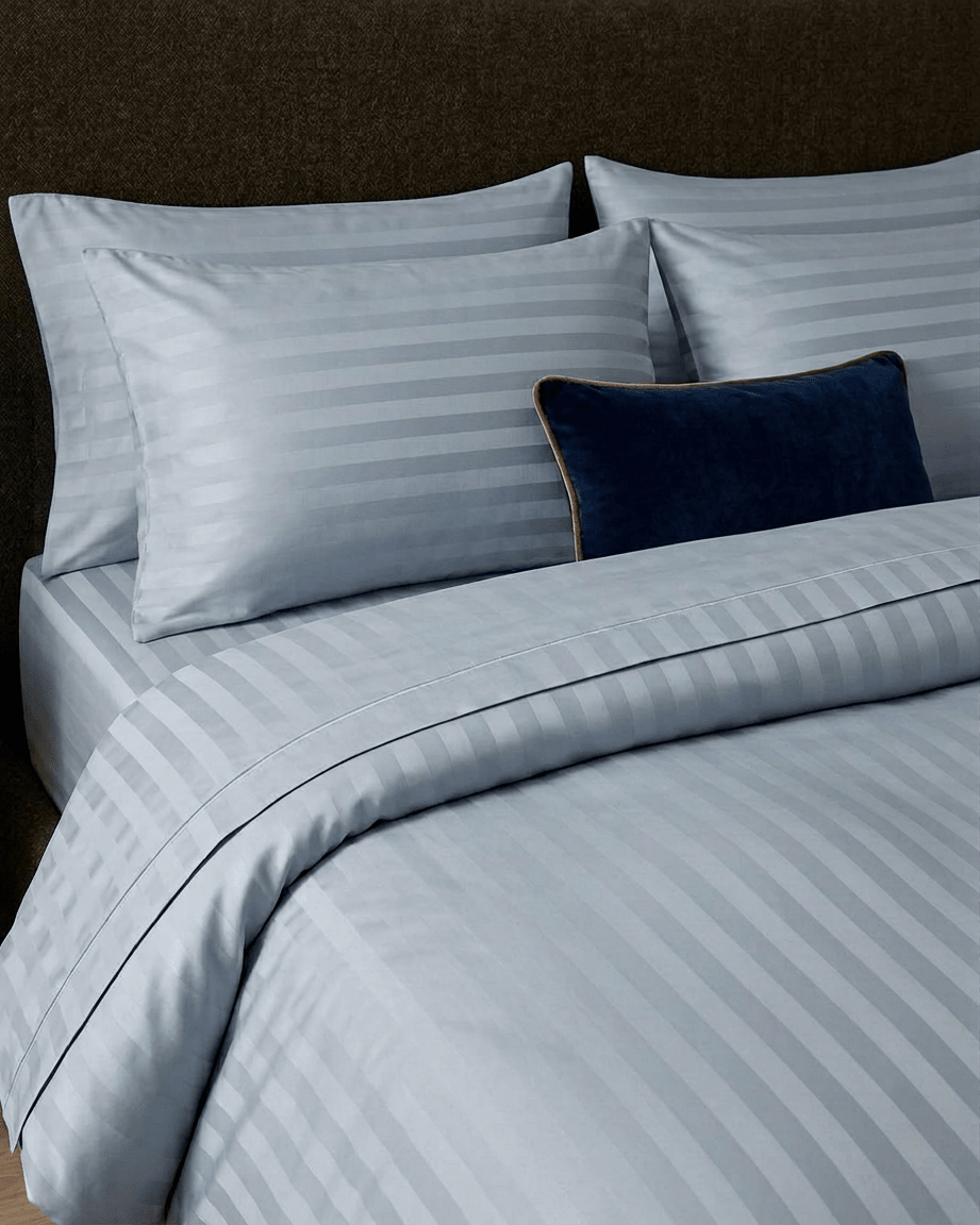 Wrinkle Clear Cotton Anti-mite Plain Color Bedding - Pearl Blue (062606)