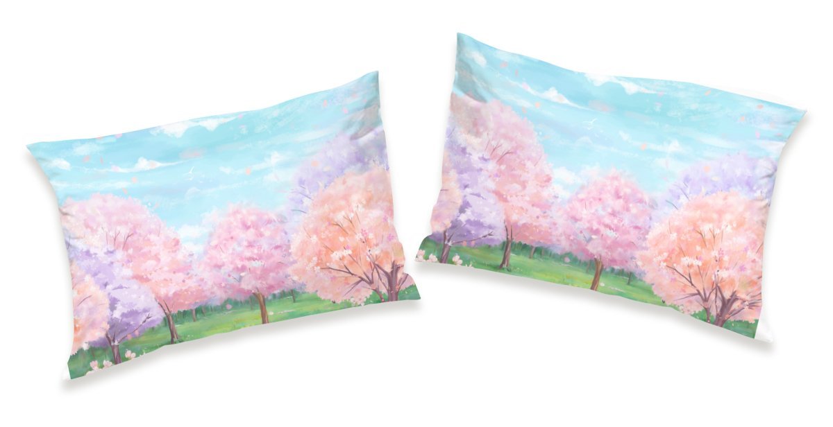 Wrinkle Clear Cotton Anti - mite Bedding (062304) - Cherry Blossom - Natural Home