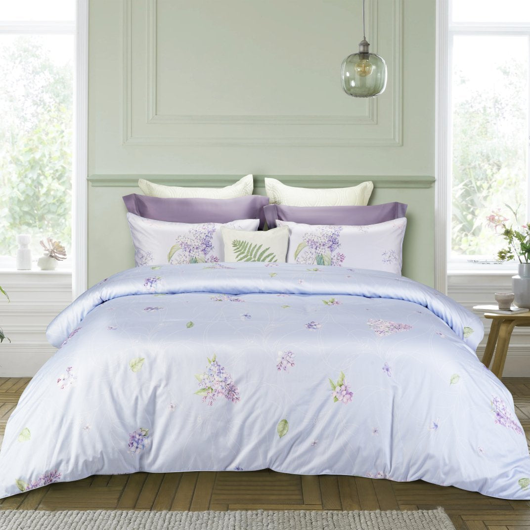 Wrinkle Clear Cotton Anti - mite Bedding - Lilac Elegance (062407) - Natural Home