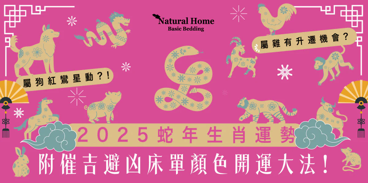 2025 蛇年12生肖運勢全解析：開運床品顏色指南 - Natural Home