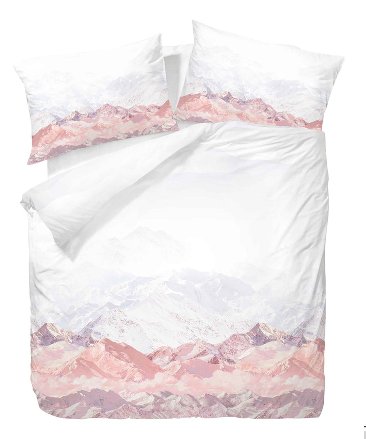 抗菌防蟎無皺系列 印花圖案 (062239) - 全套床品套裝 - 粉紅山丘