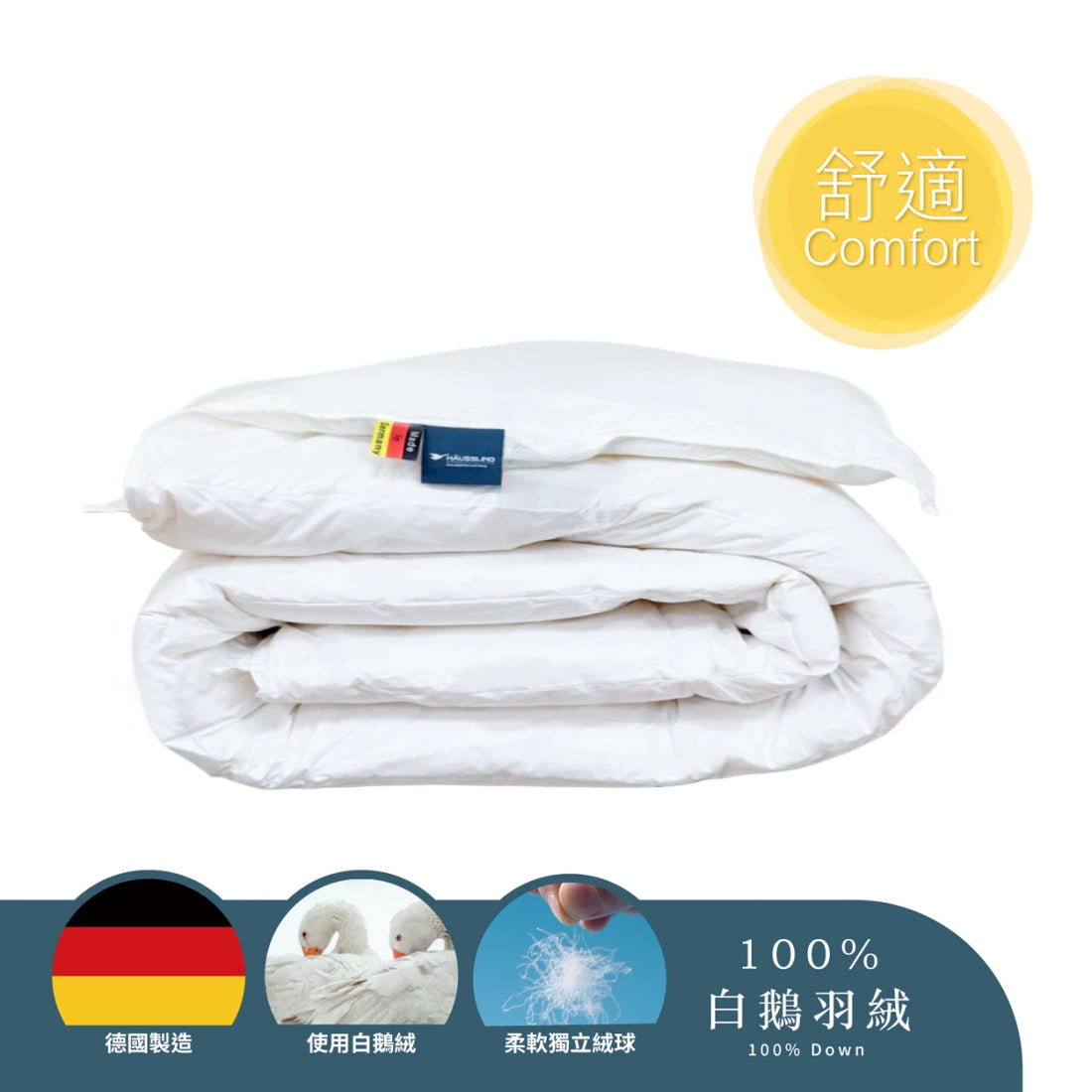 100% Germany Imported White Goose Down All Seasons Comforter (DFQT8798) - Down Quilt - Natural Home