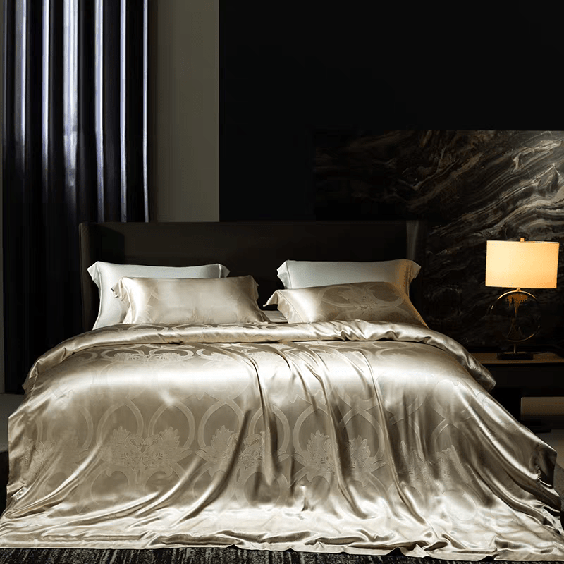 100% Mulberry Silk Bedding (092602) - Golden Hour - Natural Home