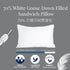 70% White Goose Down Filled Sandwich Pillow (PWDF1070S) - Natural Home