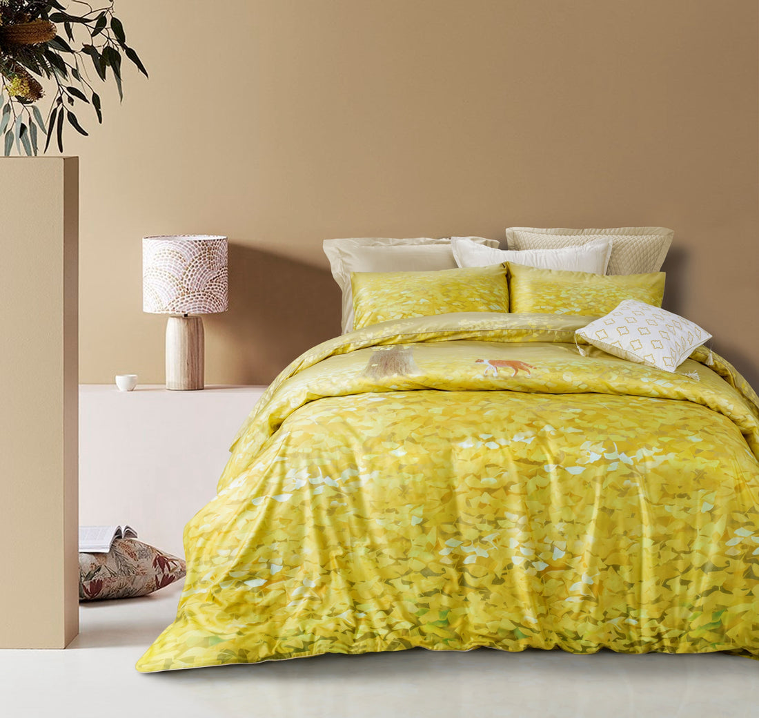 [ Active Fresh ] Wrinkle Clear Printed Pattern (062335) - Bedset - Ginkgo - Natural Home