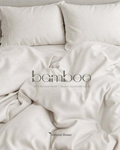 BAMBOO Eco Bed Sheet - Cloud White (322616) - Natural Home