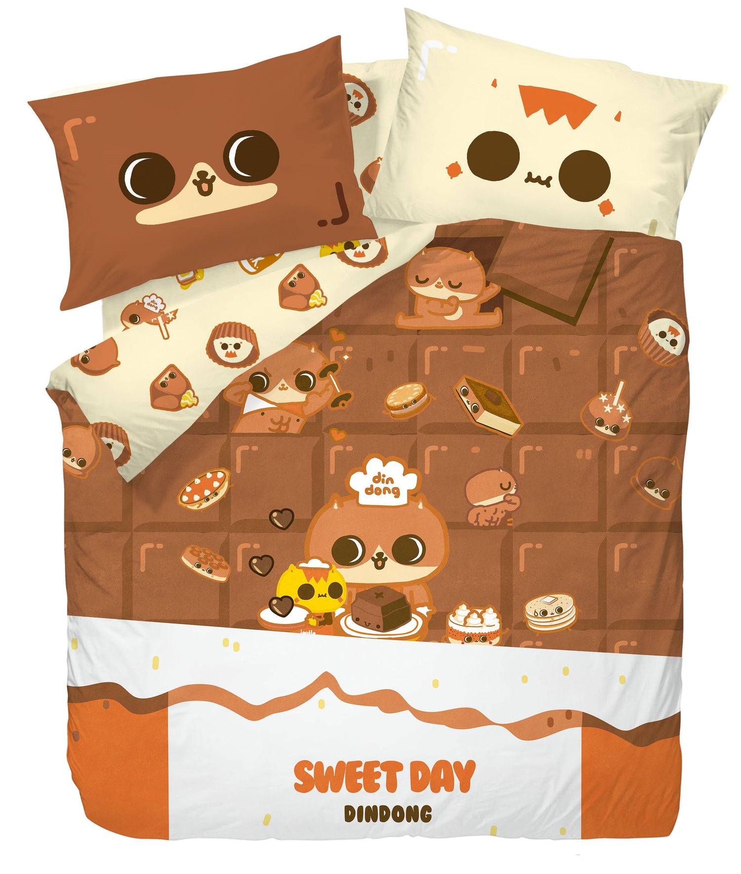 Cartoon Collection Din Dong Active Fresh (BD01DD03) - Bedset - DinDong Choco - Natural Home