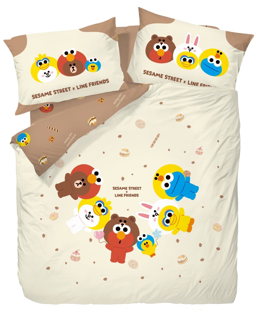 Crispy Wonderland (BD01SL02) - Sesame Street x LINE FRIENDS Active Fresh® Bedding Collection - Natural Home