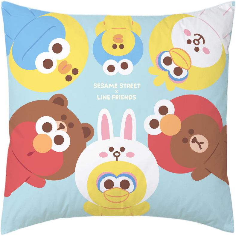 Cushion (CCCUSL01 - 05) - Sesame Street x LINE FRIENDS Bedding Collection - Natural Home