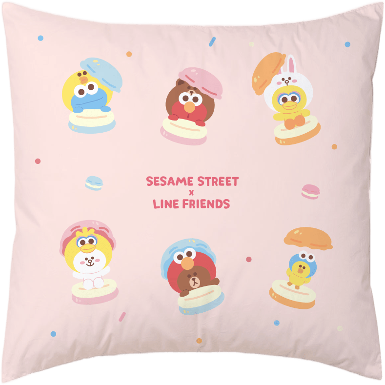 Cushion (CCCUSL01 - 05) - Sesame Street x LINE FRIENDS Bedding Collection - Natural Home