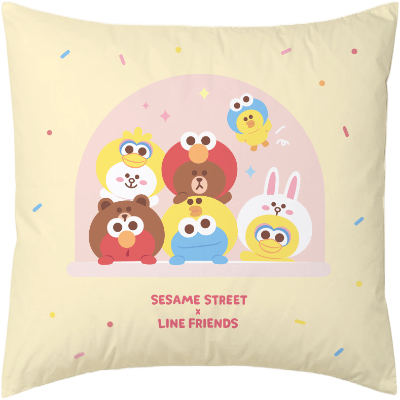 Cushion (CCCUSL01 - 05) - Sesame Street x LINE FRIENDS Bedding Collection - Natural Home
