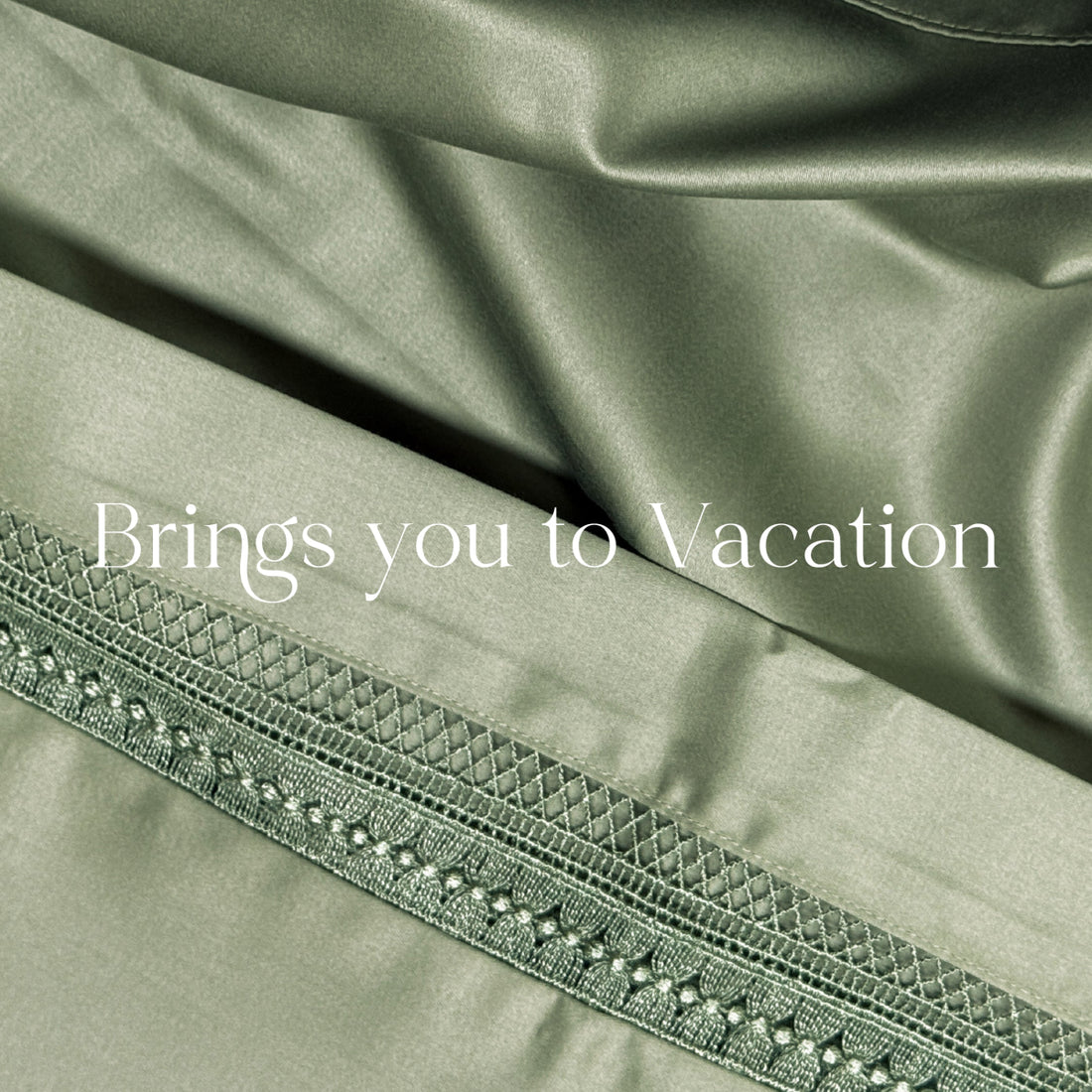 Deluxe Wrinkle Clear Anti - mite Bedding - Olive Green (292440) - Natural Home
