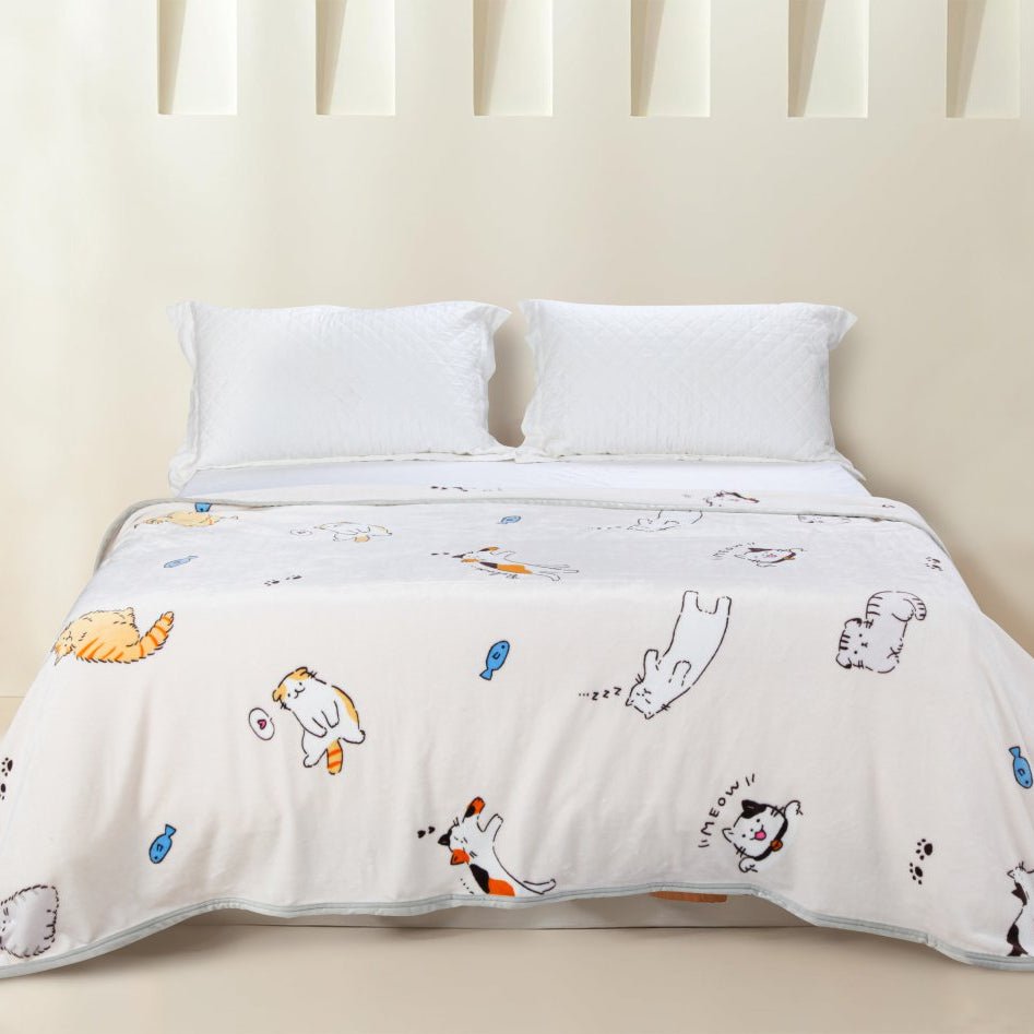 Fleece Blanket (BKCB2586) - Meow meow world - Natural Home