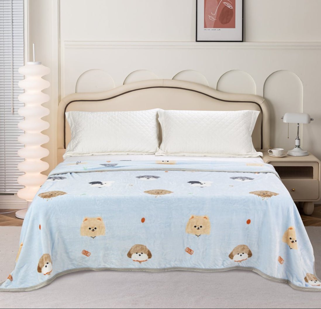 Fleece Blanket (BKCB2587) - Doggy - Natural Home