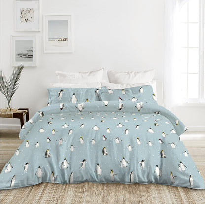 Frattini 100% Cotton Animal Pattern - Little Penguin (012124) - Natural Home