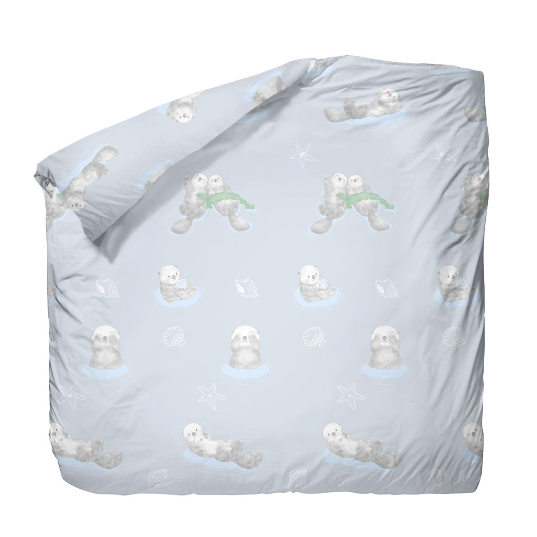 Frattini 100% Cotton Animal Pattern - Otter Waves (012506) - Natural Home