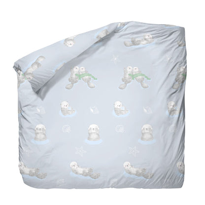 Frattini 100% Cotton Animal Pattern - Otter Waves (012506) - Natural Home