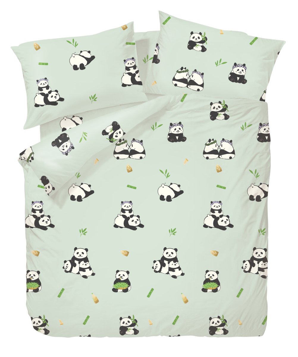 Frattini 100% Cotton Animal Pattern - Panda (012442) - Natural Home