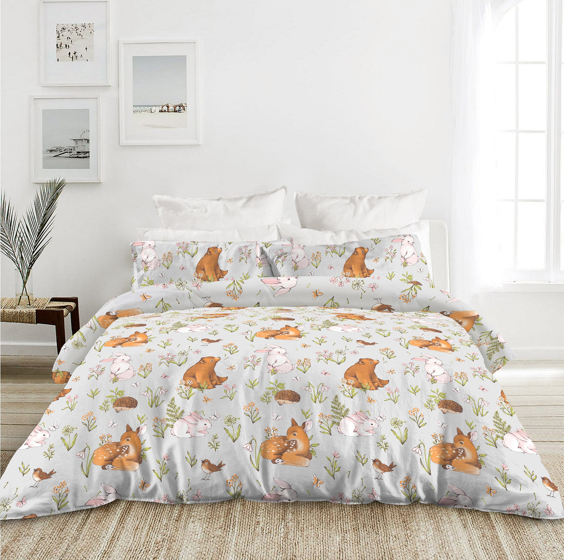 Frattini 100% Cotton Animal Patterns (012259) - Bedset - Natural Home