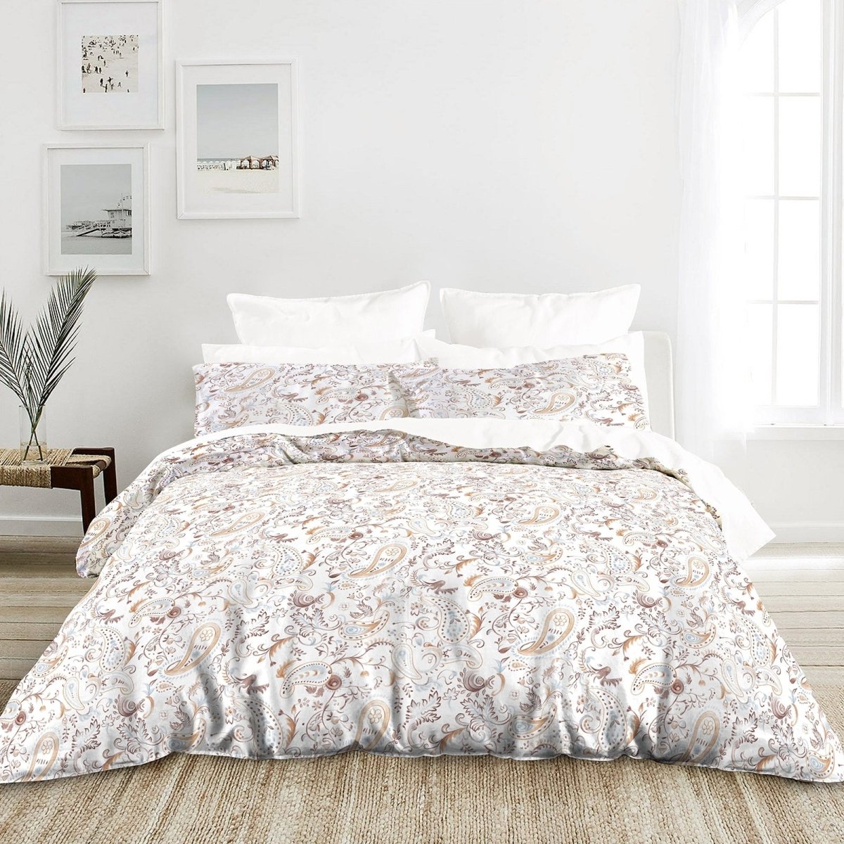 Frattini 100% Cotton Printed Pattern (012034) - Natural Home