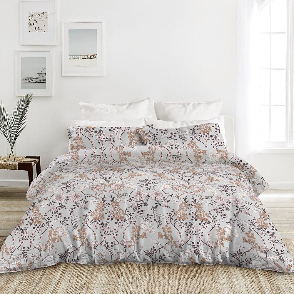 Frattini 100% Cotton Printed Pattern (012121) - Duvet Cover - Natural Home