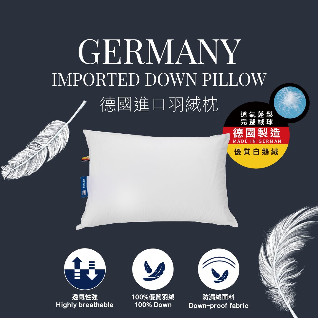 Germany Imported Down Pillow (PWDF1809/1810) - Natural Home
