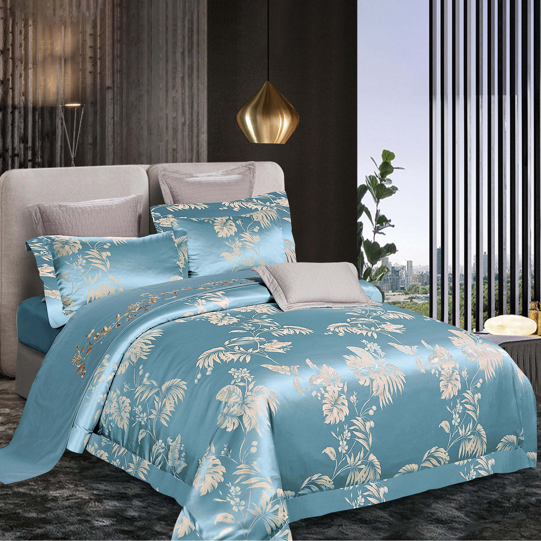 Imitation Silk Cotton Printed Pattern (302174) - Bedset - Natural Home