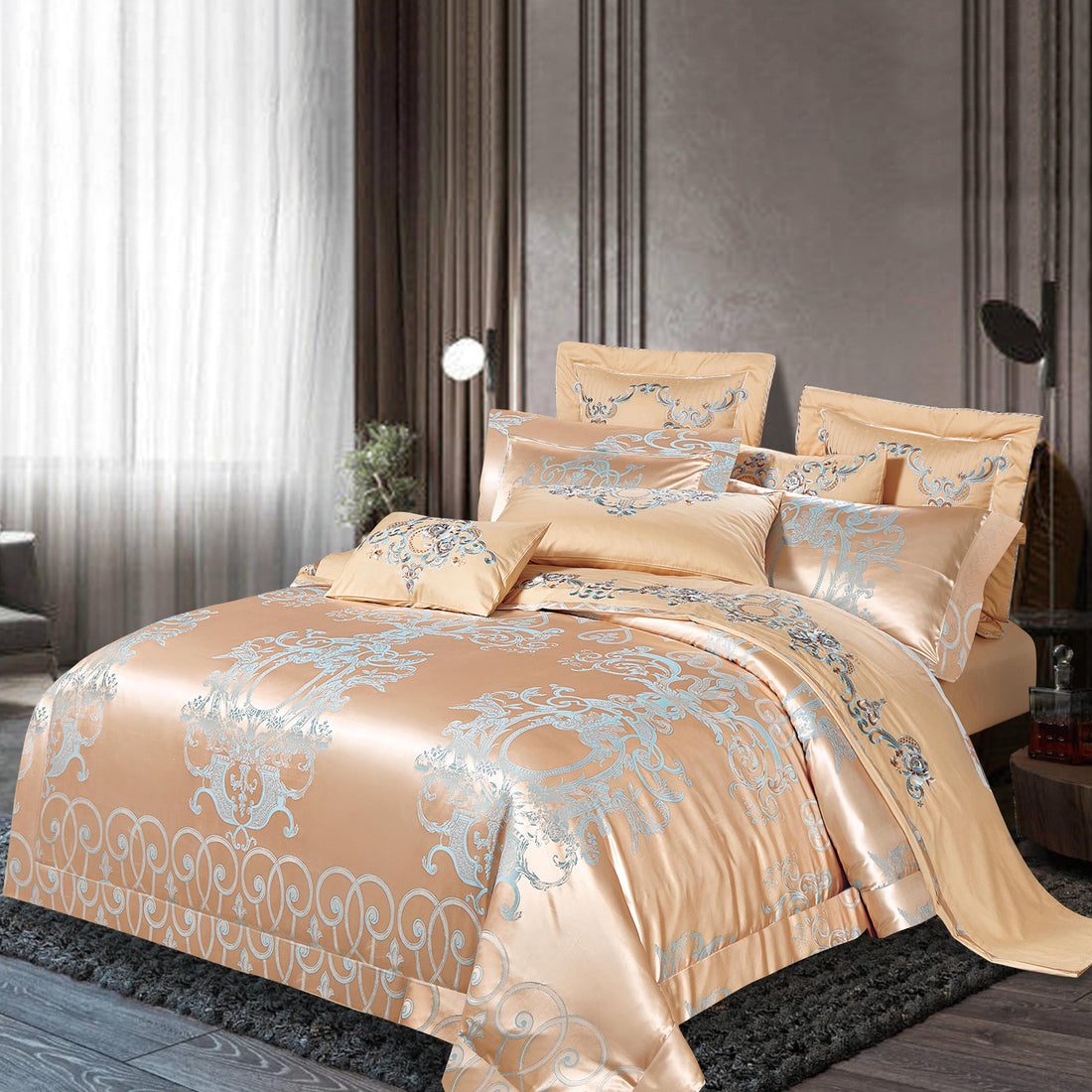 Imitation Silk Cotton Printed Pattern (302175) - Bedset - Natural Home