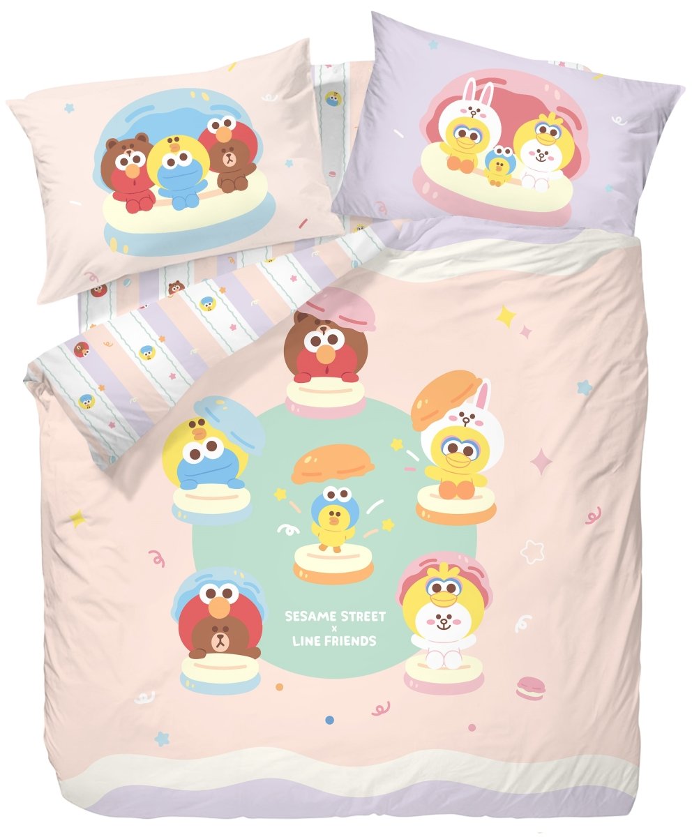 Macaron Magic (BD01SL03) - Sesame Street x LINE FRIENDS Active Fresh® Bedding Collection - Natural Home