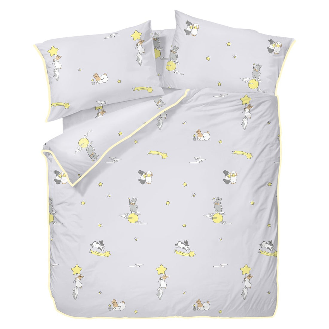 MALLOW Ultra-Soft 100% Cotton Bedding - Bunny Moon (132555) - Natural Home