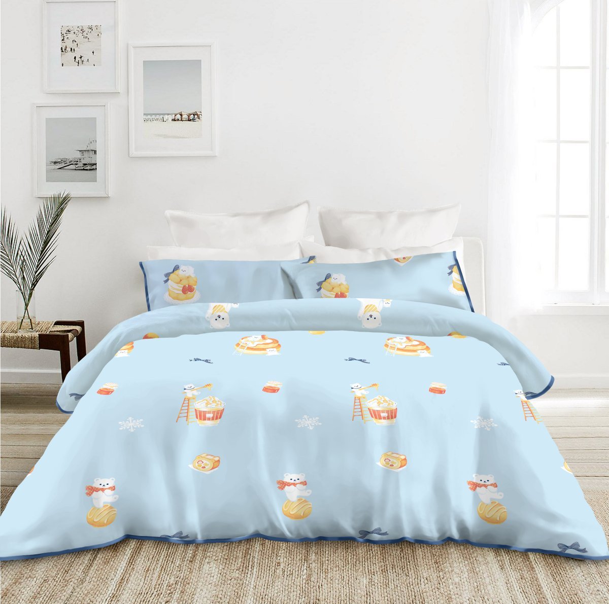 MALLOW Ultra-Soft 100% Cotton Bedding - Polar Bear Café (132549) - Natural Home