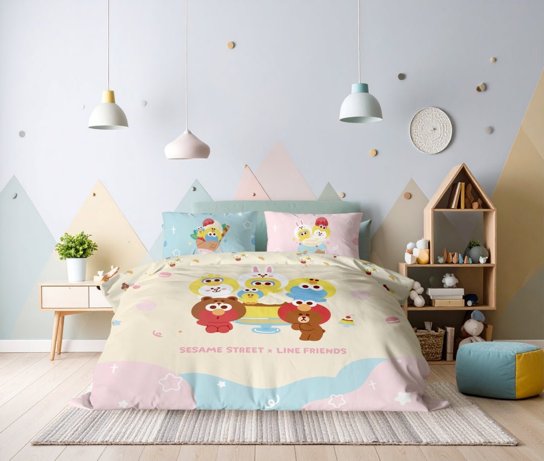 Pudding Dream (BD01SL01) - Sesame Street x LINE FRIENDS Active Fresh® Bedding Collection - Natural Home