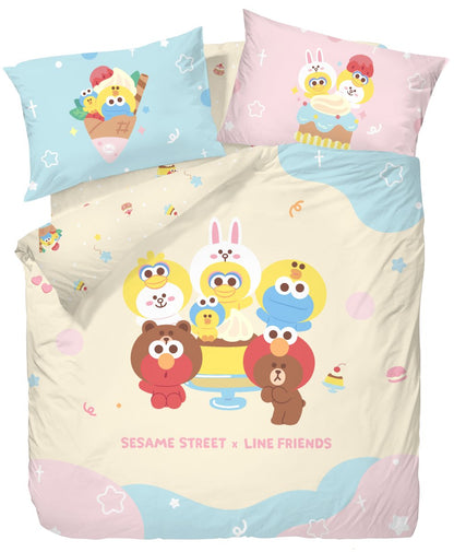 Pudding Dream (BD01SL01) - Sesame Street x LINE FRIENDS Active Fresh® Bedding Collection - Natural Home