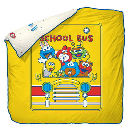 School Bus (BD01SL09) - Sesame Street x LINE FRIENDS Active Fresh Bedding Collection - Natural Home