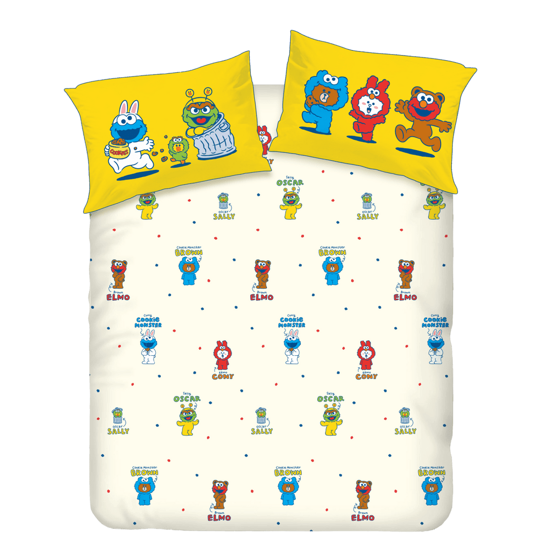 School Bus (BD01SL09) - Sesame Street x LINE FRIENDS Active Fresh Bedding Collection - Natural Home