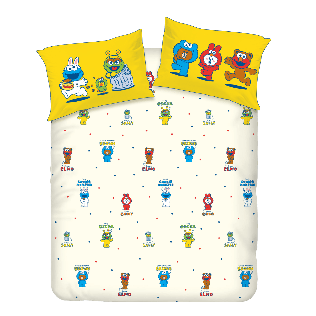 School Bus (BD01SL09) - Sesame Street x LINE FRIENDS Active Fresh Bedding Collection - Natural Home
