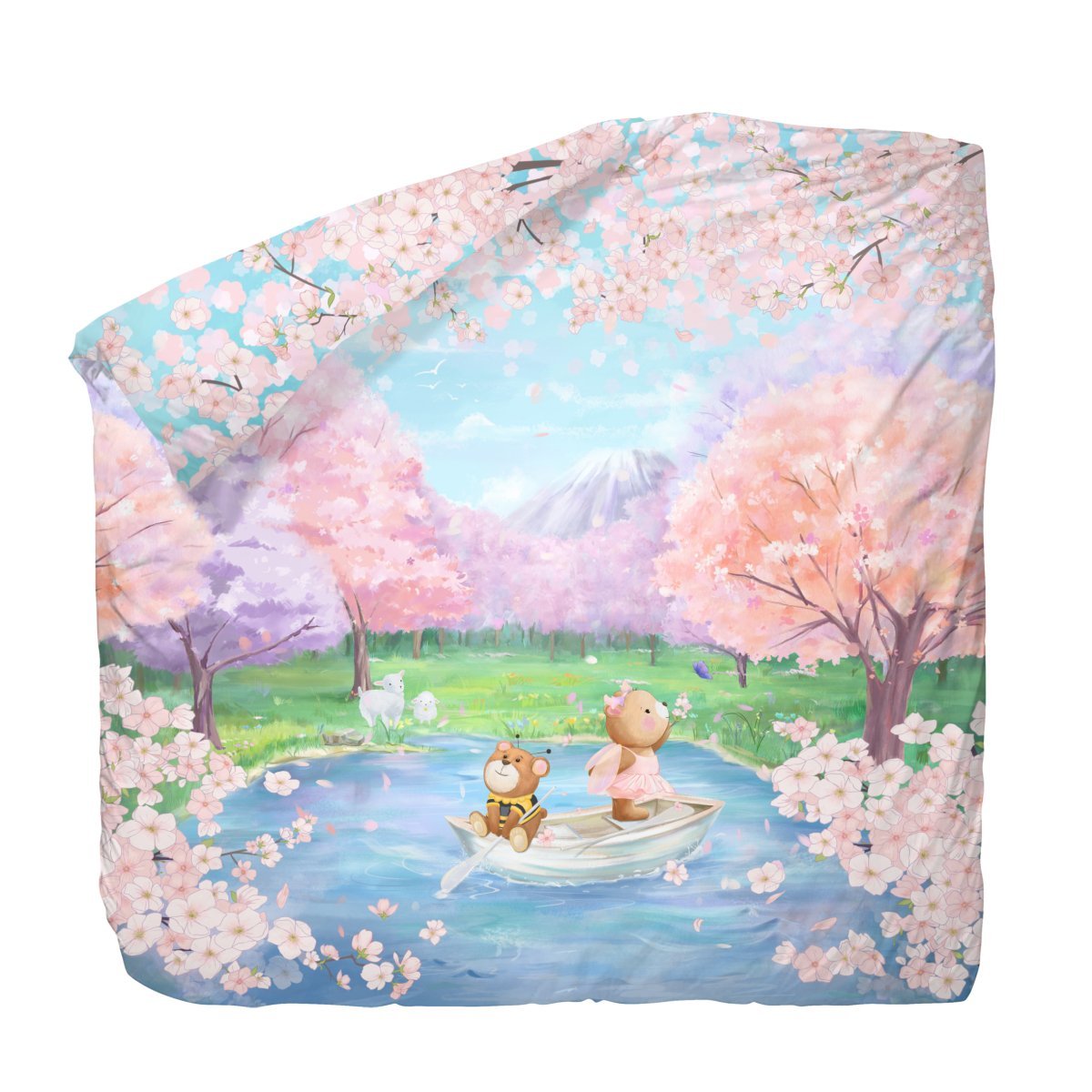 Wrinkle Clear Cotton Anti - mite Bedding (062304) - Cherry Blossom - Natural Home