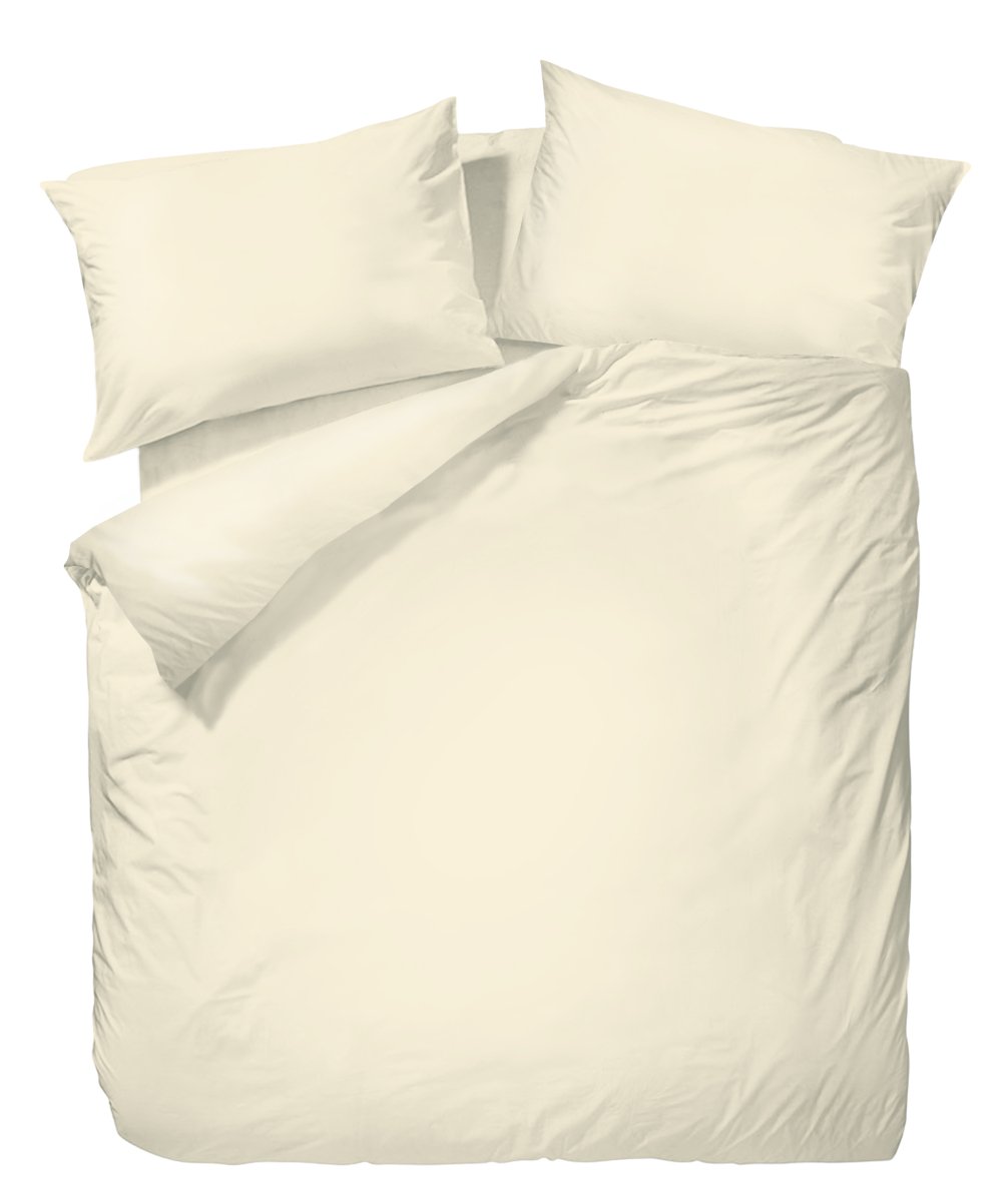 Wrinkle Clear Cotton Anti - mite Plain Color Bedding - Cream (062435) - Natural Home