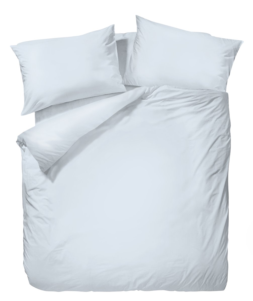 Wrinkle Clear Cotton Anti - mite Plain Color Bedding - Serenity Blue (062437) - Natural Home