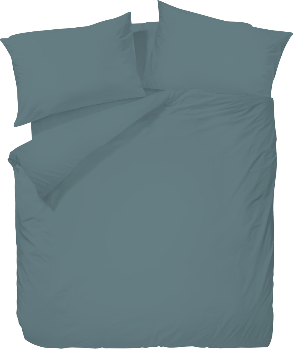 Wrinkle Clear Cotton Anti - mite Plain Color Bedding - Steel Blue Grey (062530) - Natural Home