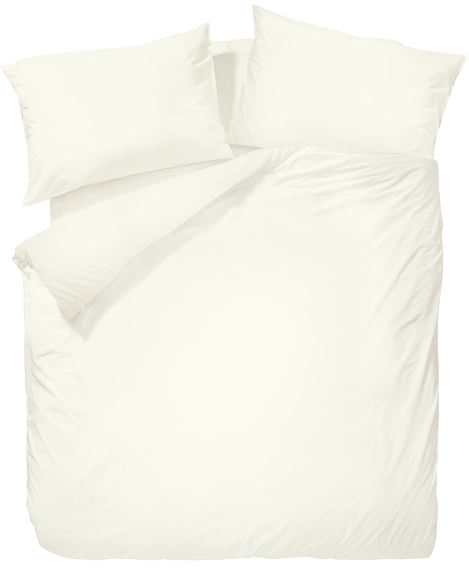 Wrinkle Clear Cotton Anti - mite Plain Color Bedding - Vanilla Pearl (062534) - Natural Home