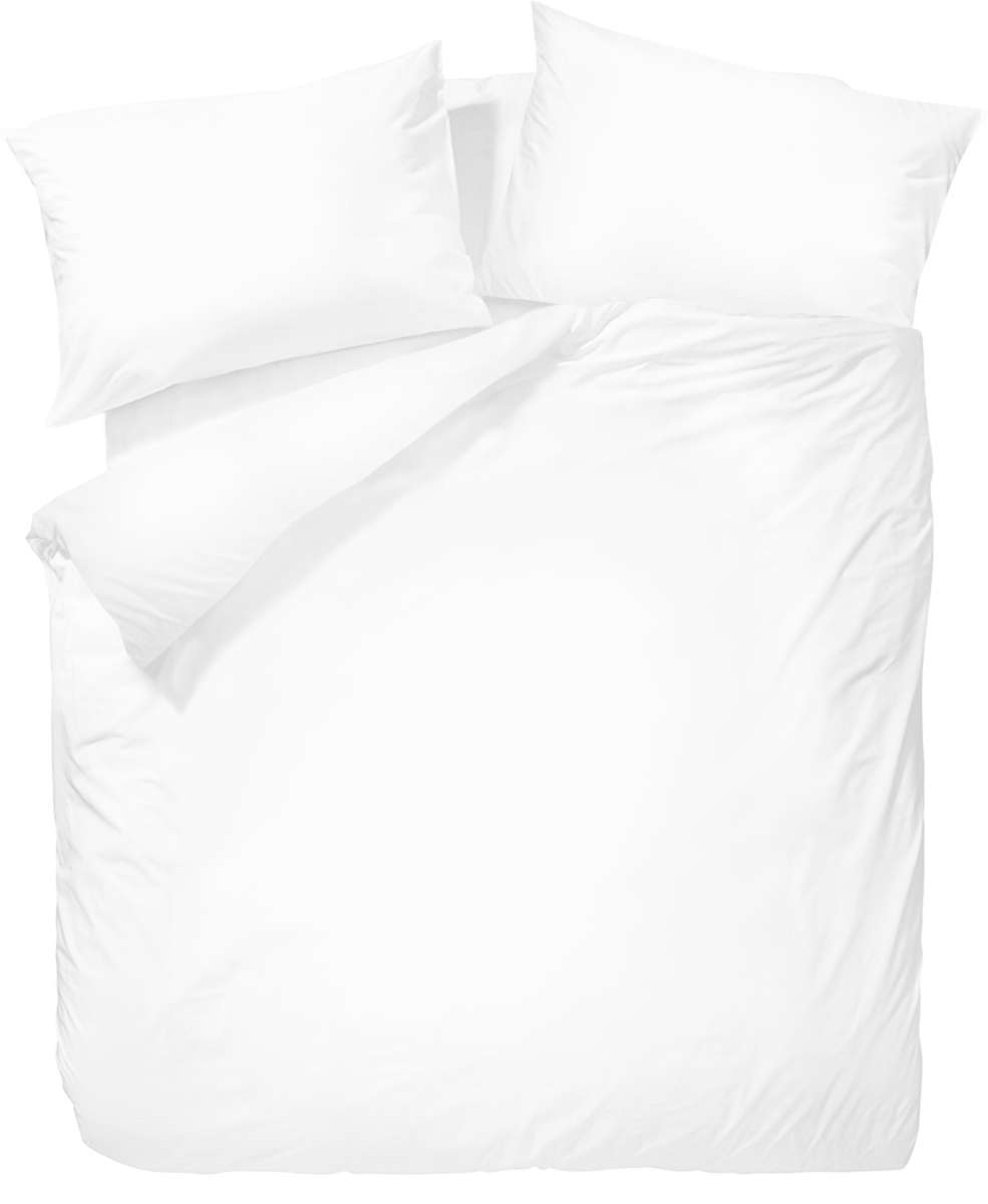 Wrinkle Clear Cotton Anti - mite Plain Color Bedding - White (062246) - Natural Home