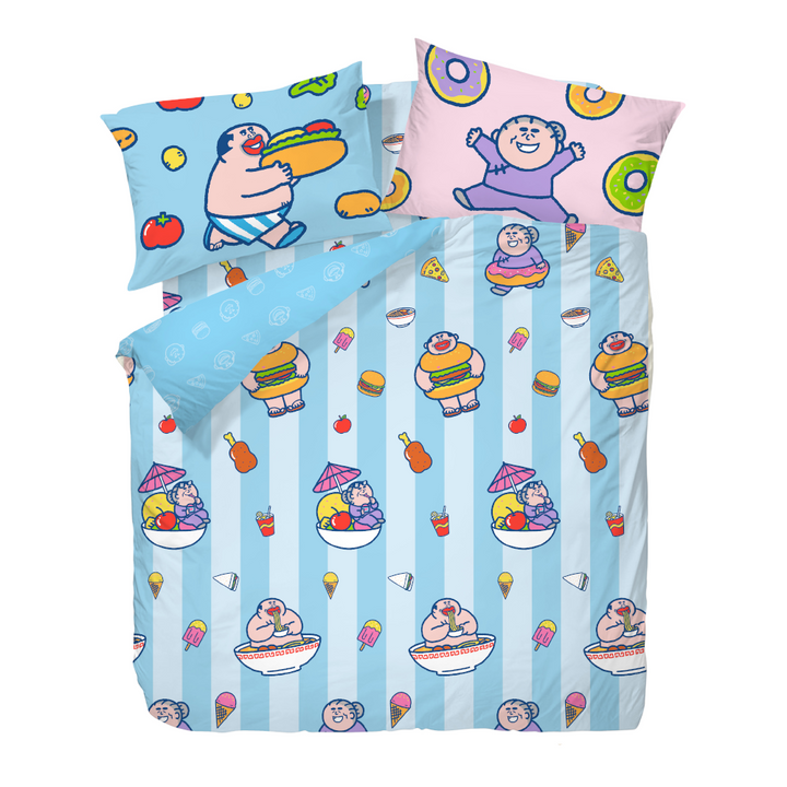 Cartoon Collection Cheap Century Active Fresh (Food Craving TAIMASING) - Bedset with Travel Storage Bed - BD01DMS2